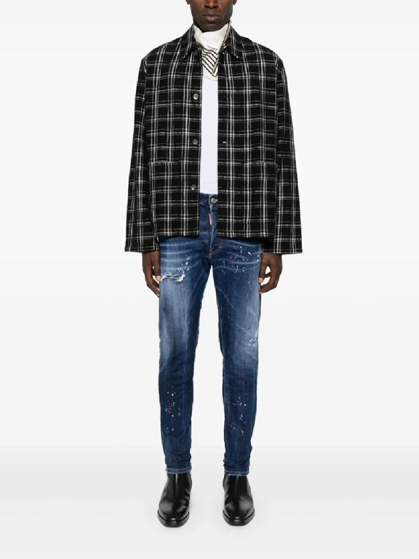 Dsquared2 Distressed Deep Blue Jeans