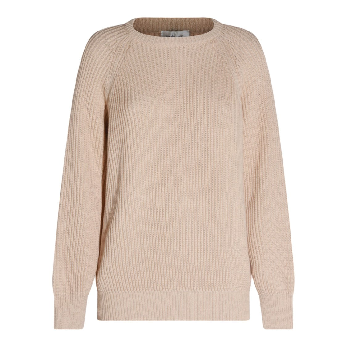 Saint Laurent Relaxed Fit Ribbed Knit Sweater