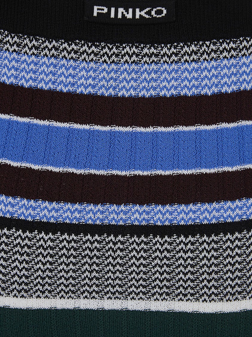 Pinko Fitted Pencil Skirt With Textured Knit