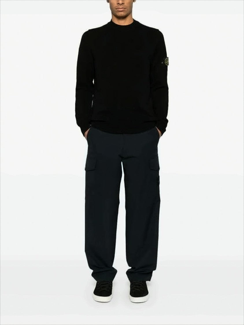 Stone Island Classic Black Crewneck Sweater