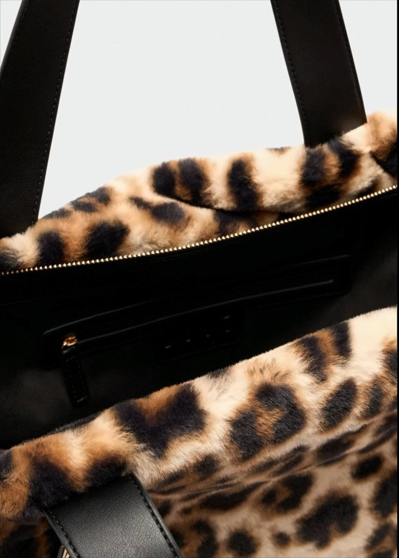 Liu Jo Large Hobo Bag With All-Over Animal Print
