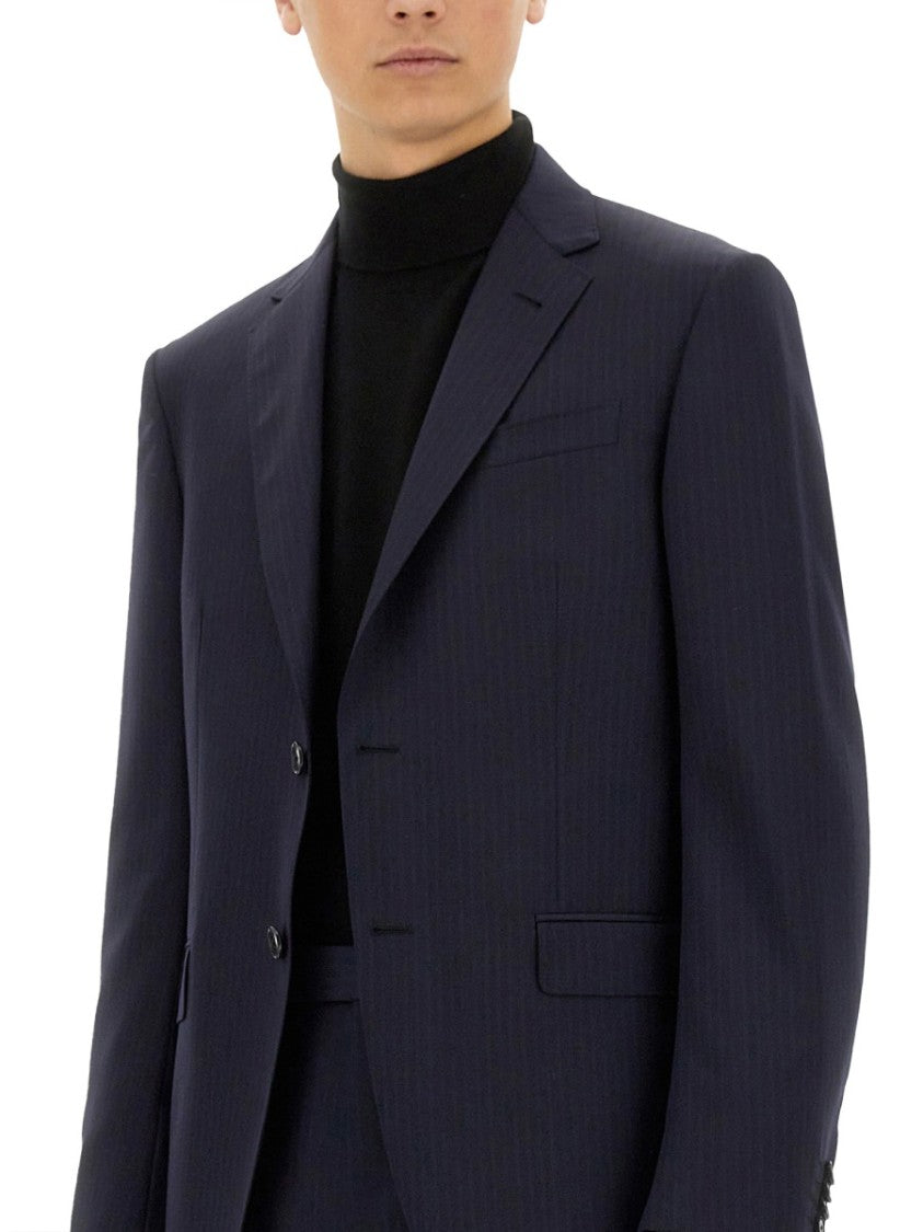 Zegna Black Single-Breasted Dres