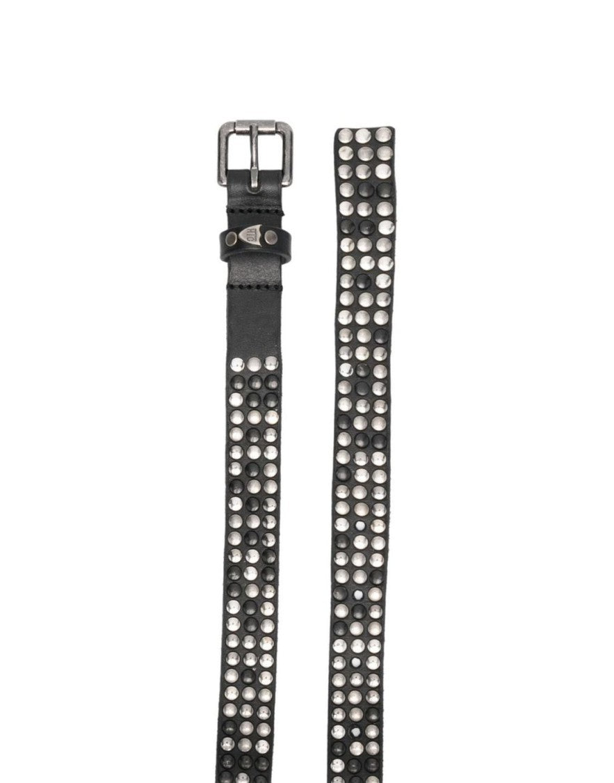 Htc Los Angeles Black Los Angeles Smooth Silver Studded Belt