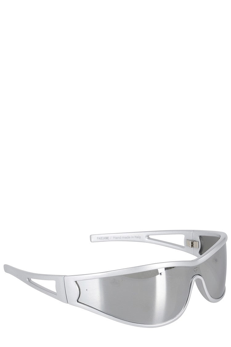 Face.Hide Bullet Glasses - Shiny Silver Temple