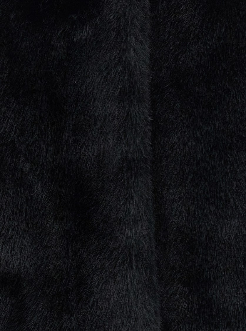 Plain Fake Mink Fur Jacket