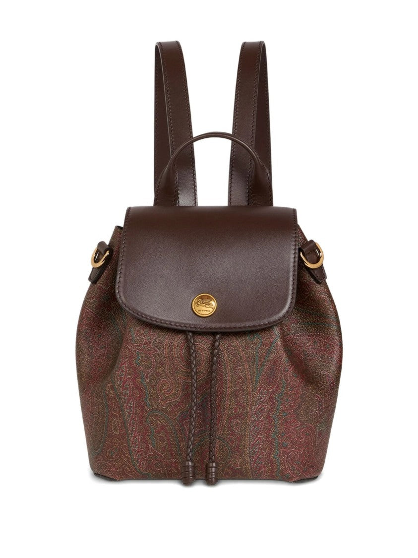 Etro Arnica Compact Paisley Patterned Small Backpack