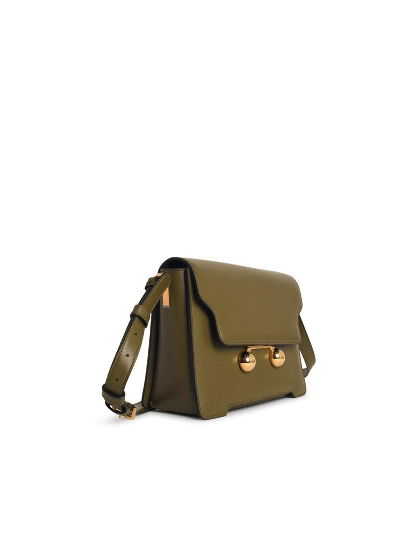 Marni Medium 'Trunkaroo' Shoulder Bag In Green Leather