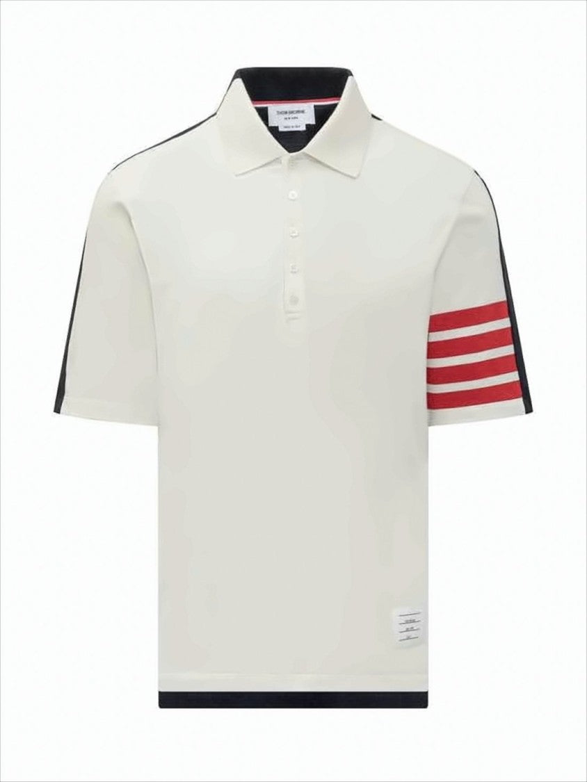 Thom Browne Polo Shirt With Structured Collar And Contrasting Details