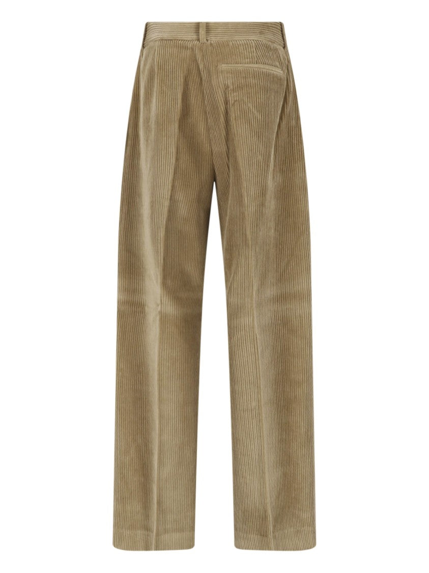 Róhe Ted Beige Straight-Leg Corduroy Pants