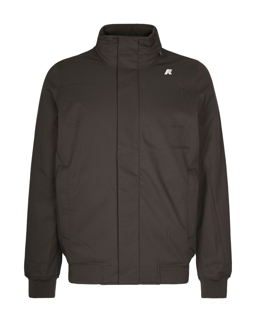 K-Way Black Olive/Blue Amaury Twill Marmotta Jacket