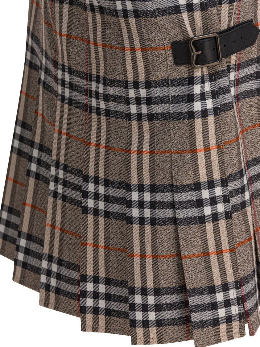 Burberry "Check" Wool Mini Kilt