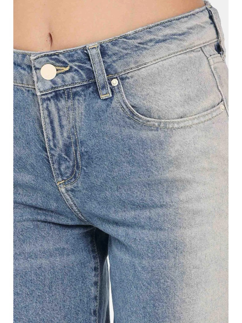 Armani Exchange Light Blue Cotton Relaxed Jeans