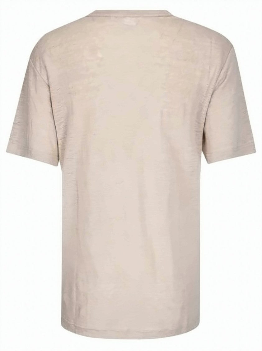 Comme Des Garçons White Short-Sleeved Crew Neck Minimalist T-Shirt