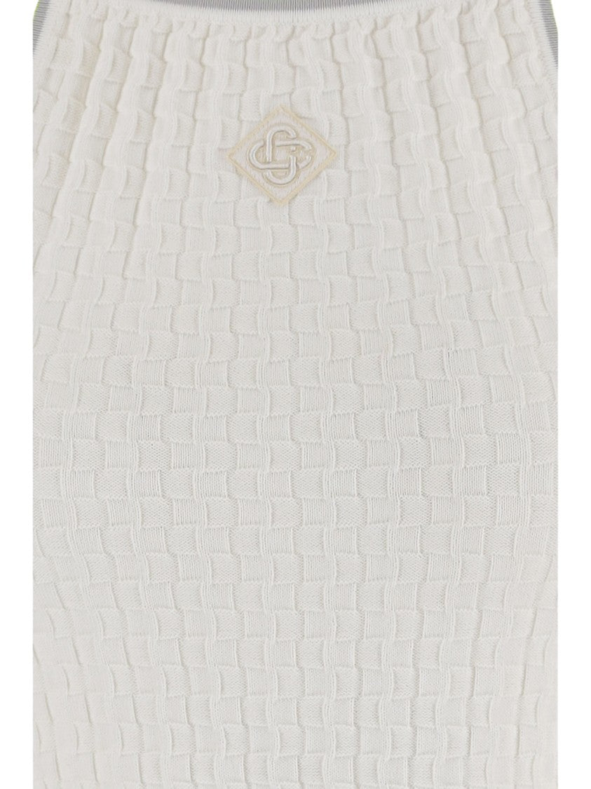 Casablanca Viscose Blend Mini Dress With Geometric Pattern