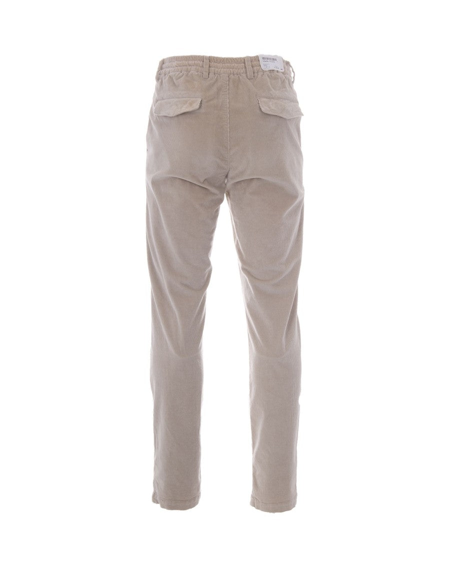 Eleventy Corduroy Jogger Trousers With Elastic Waistband