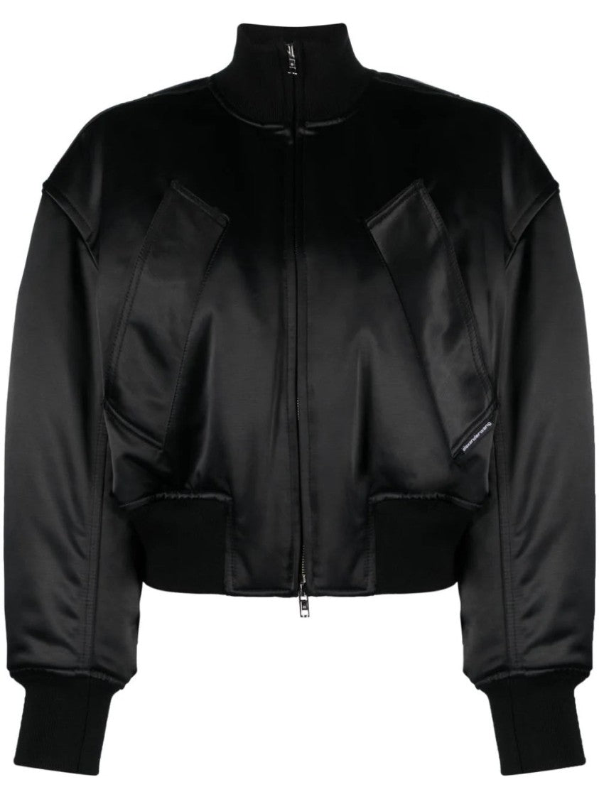 Alexander Wang Logo-Tag Padded Bomber Jacket