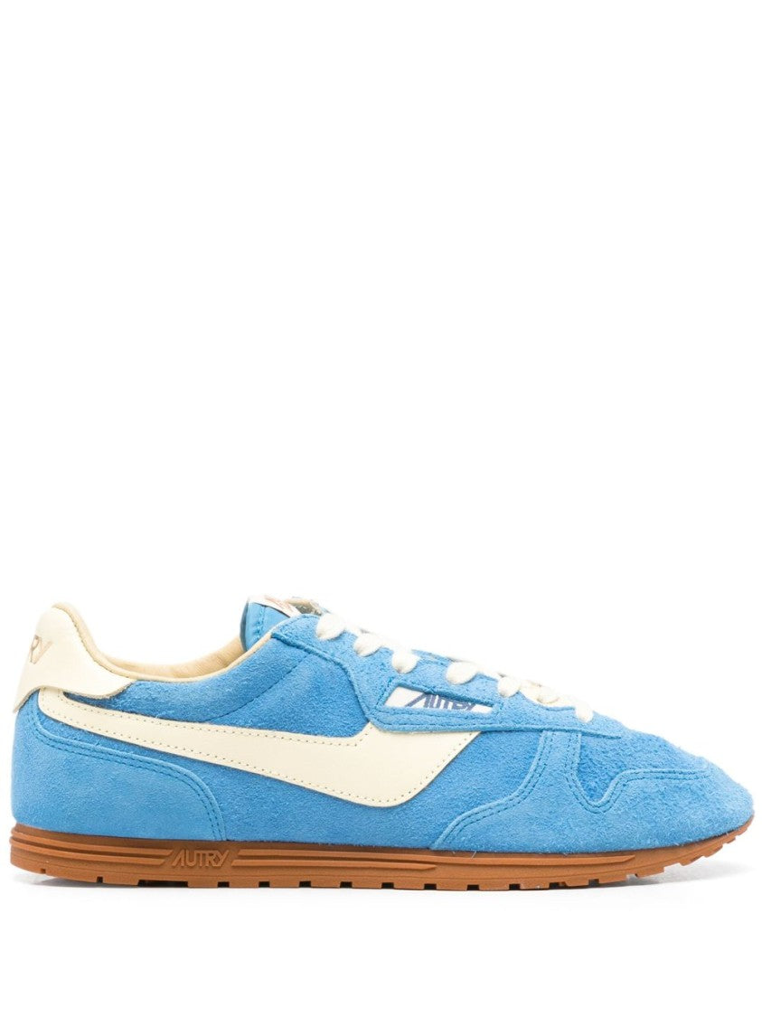 Autry Light Blue Suede Sneakers