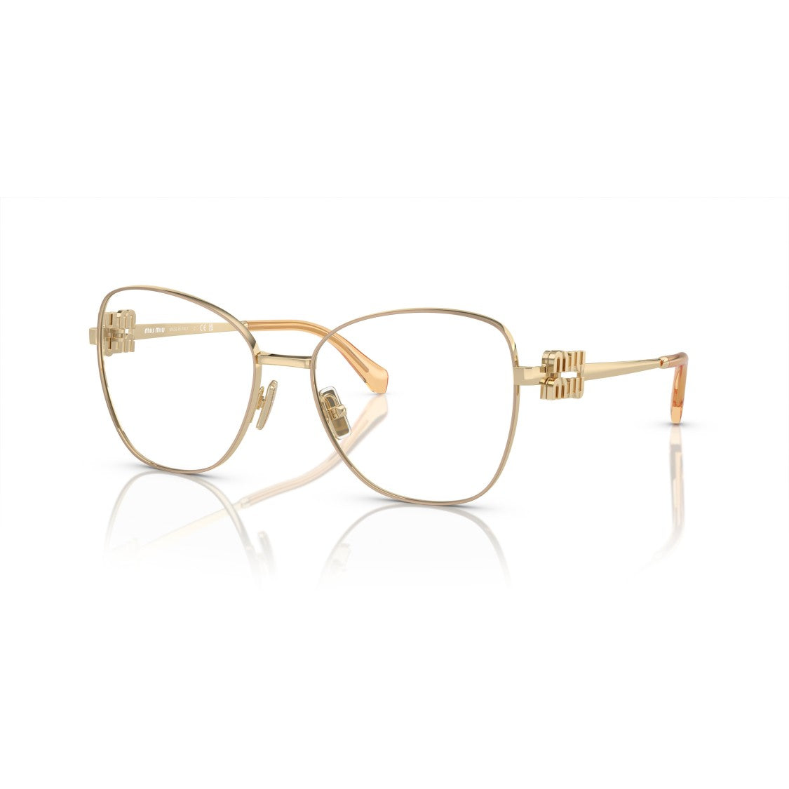 Miu Miu 0Mu 50Xv Gold-Finished Metal Frame Sunglasses
