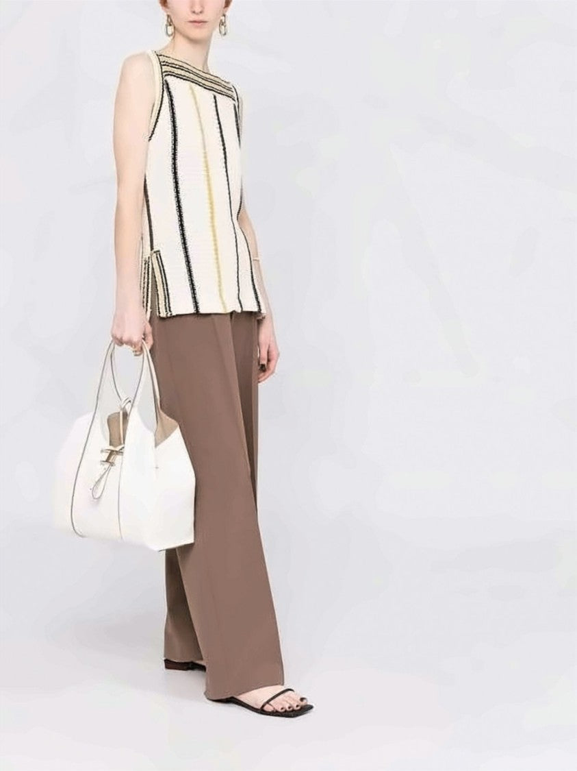 Tod's Smooth Leather Tote With T-Shaped Buckle Closure