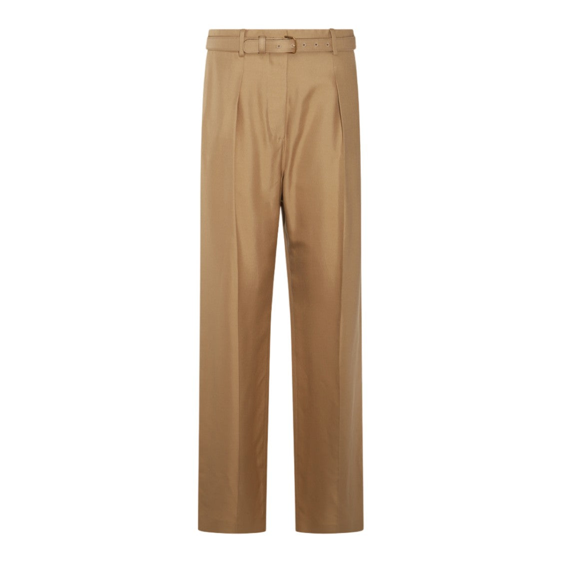Loro Piana Straight-Leg Trousers With High Waist And Matching Belt