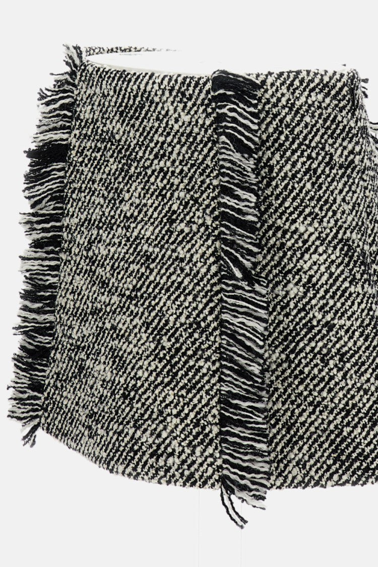 Durazzi Milano Quilted Wool Mini Skirt