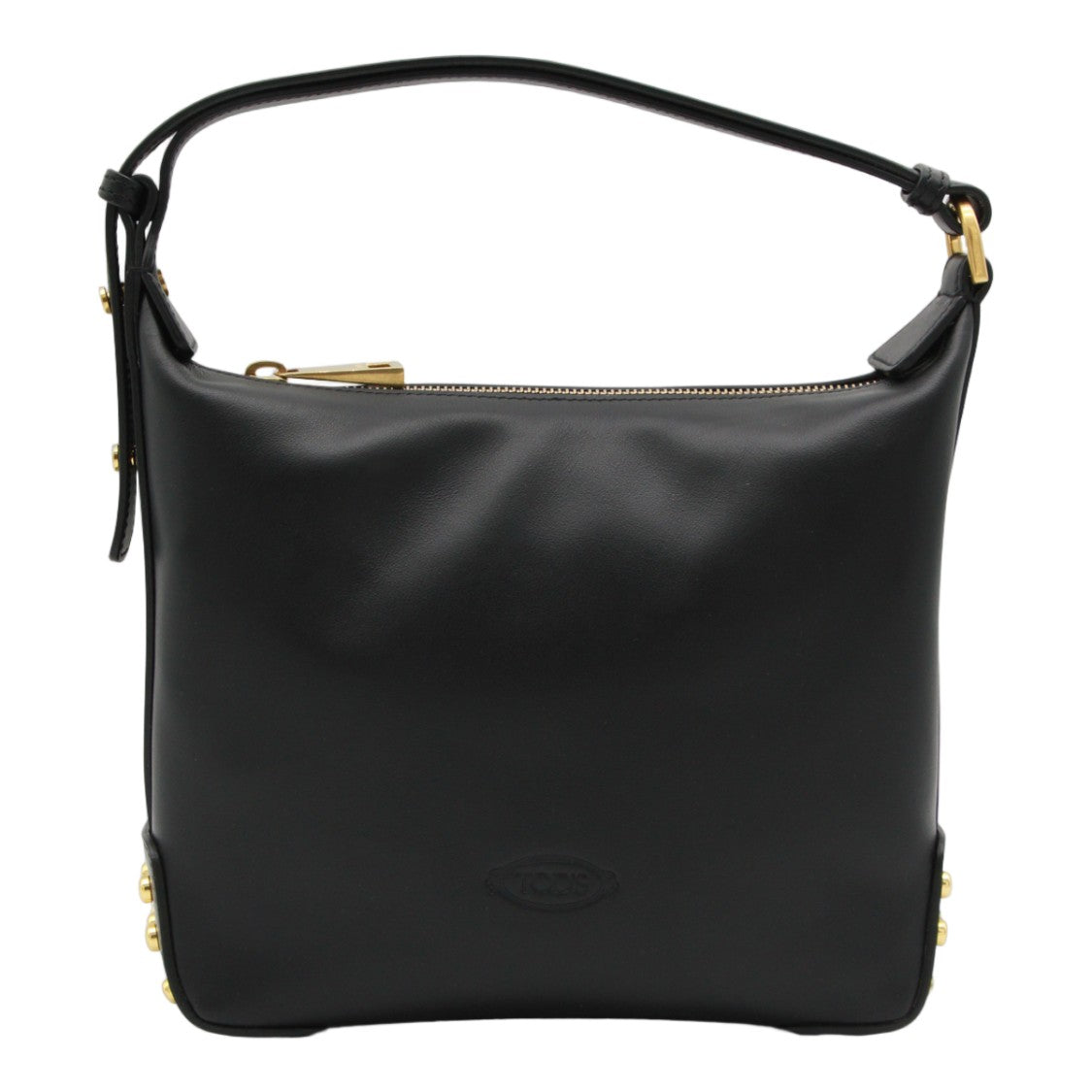 Tod's Structured Handbag With Matte Finish And Gold-Tone Studs