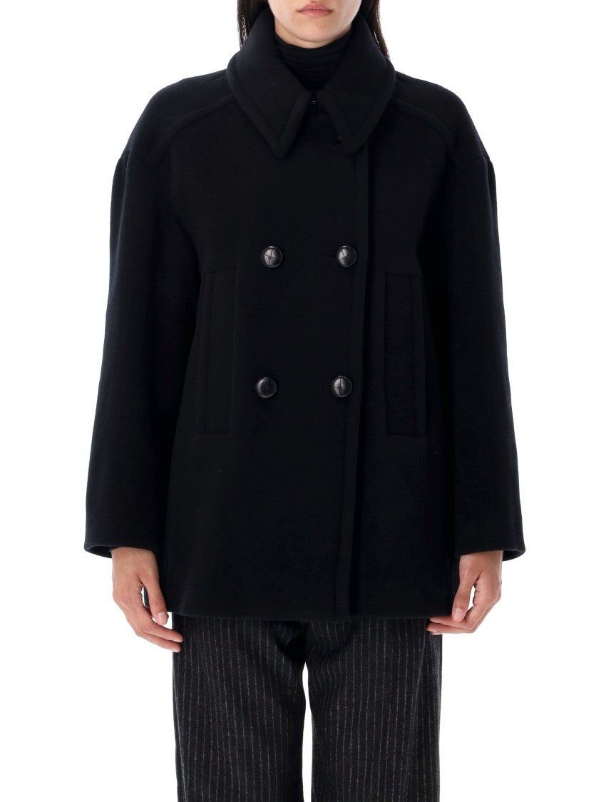 Isabel Marant Fiby Boxy Double Breasted Peacoat