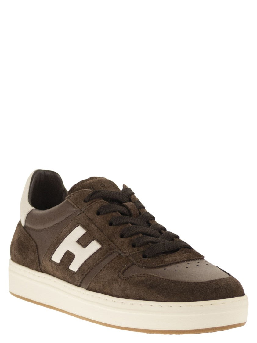 Hogan H668 - H-Tv Leather And Suede Trainers