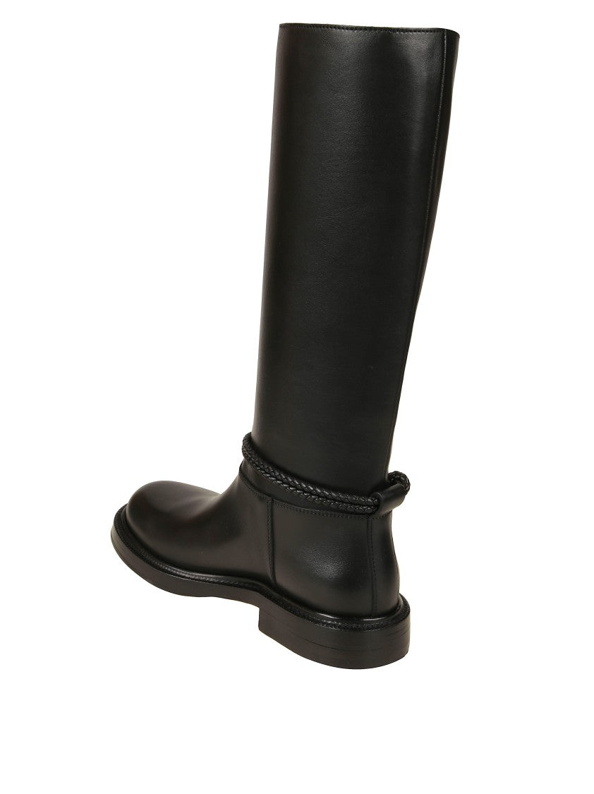Bottega Veneta Black Boots With Rounded Toe