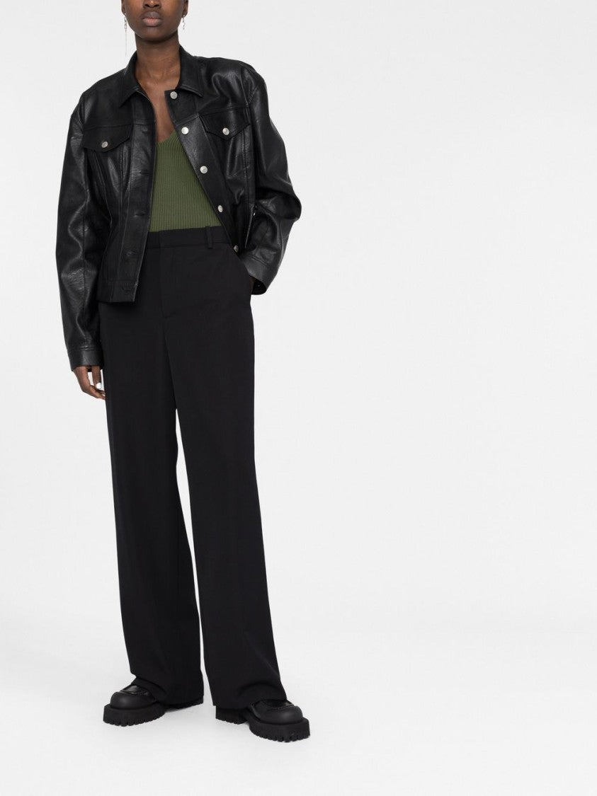Balmain Mid-Rise Wide-Leg Trousers