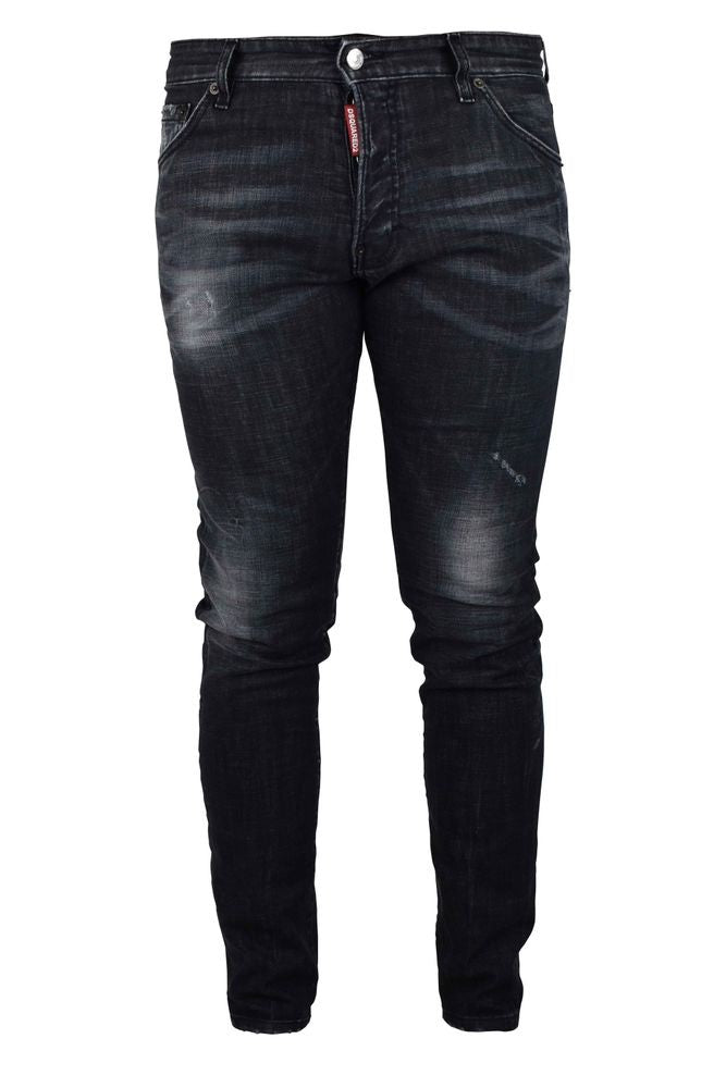 Dsquared2 Slim-Fit Distressed Black Denim Jeans