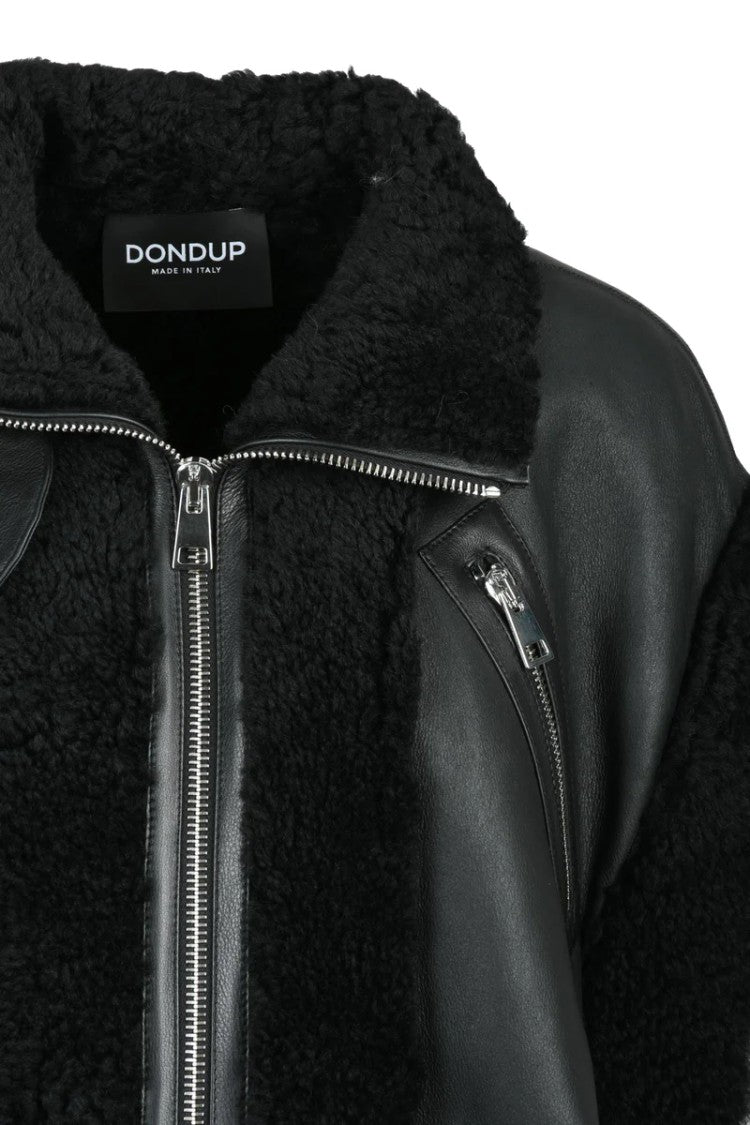 Dondup Shearling Leather Vest - Black