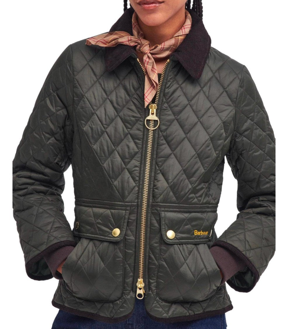 Barbour Beadnell Green Fitted Jacket