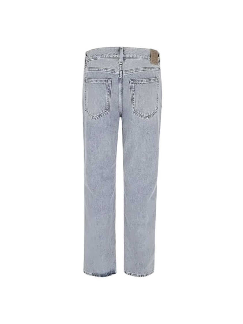 Totême Cropped Straight-Leg Denim Pants