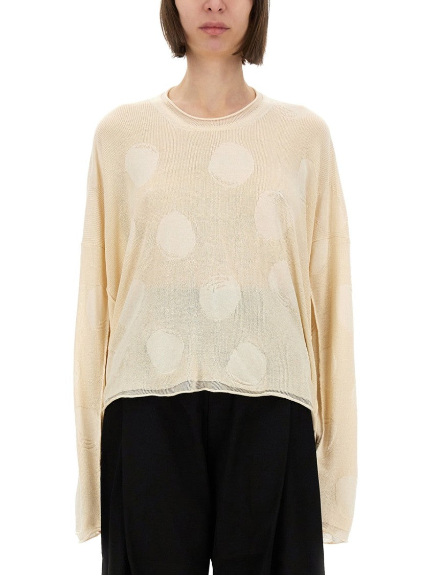 Uma Wang Knit Top With Polka Dot Pattern