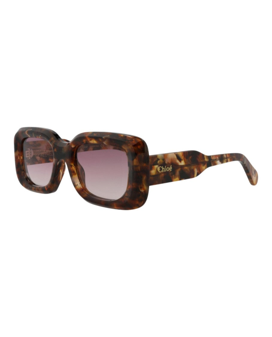 Chloé Square-Frame Recycled Acetate Sunglasses
