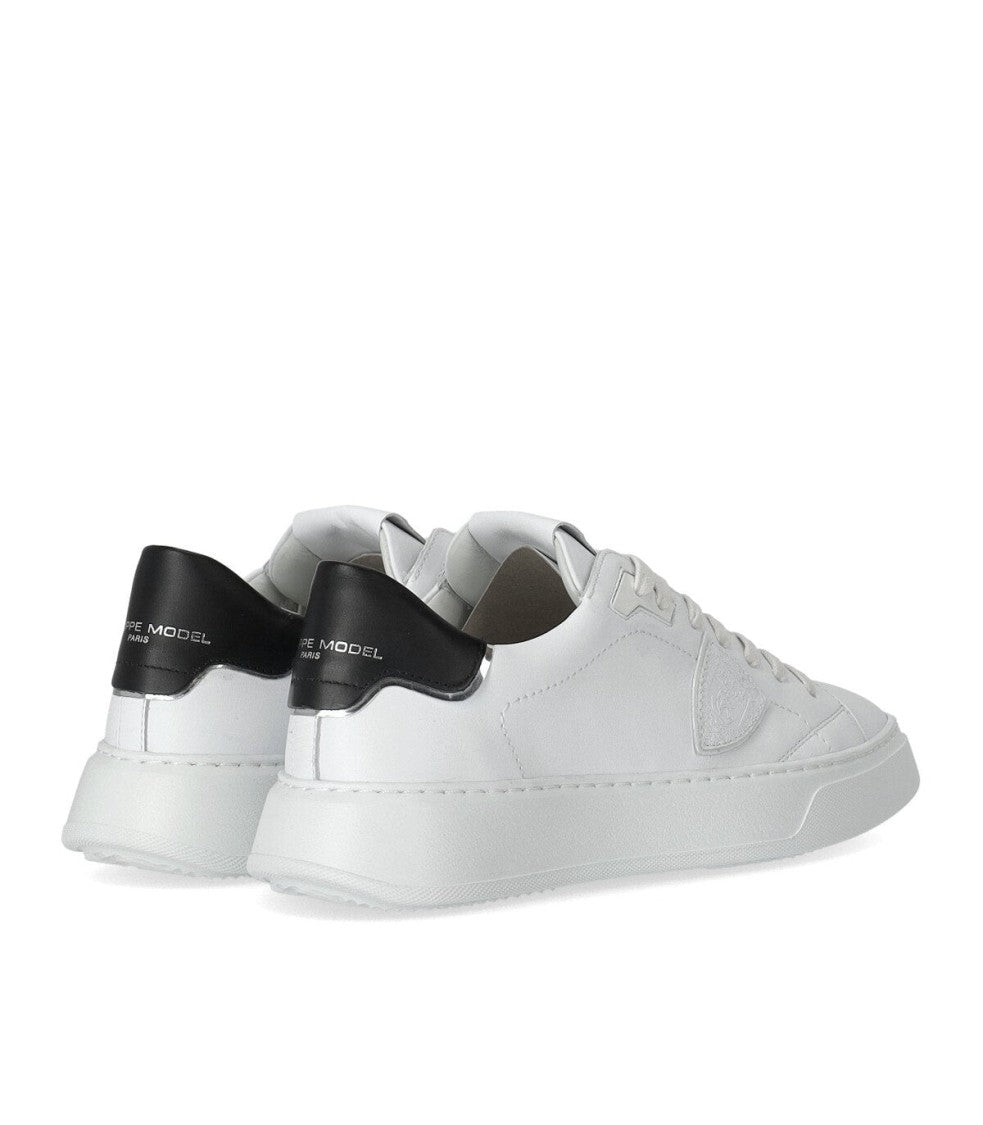 Philippe Model Temple White Black Leather Sneaker