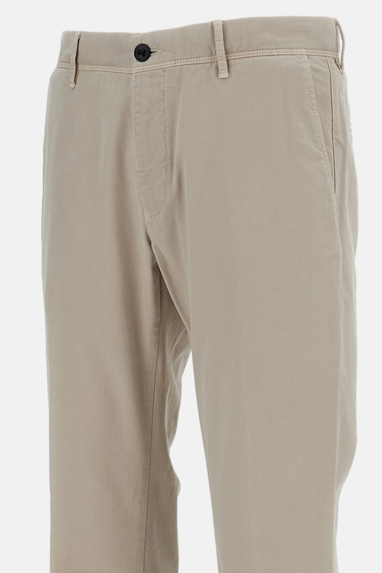 Incotex Straight-Leg Cotton Trousers With Turned-Up Hem