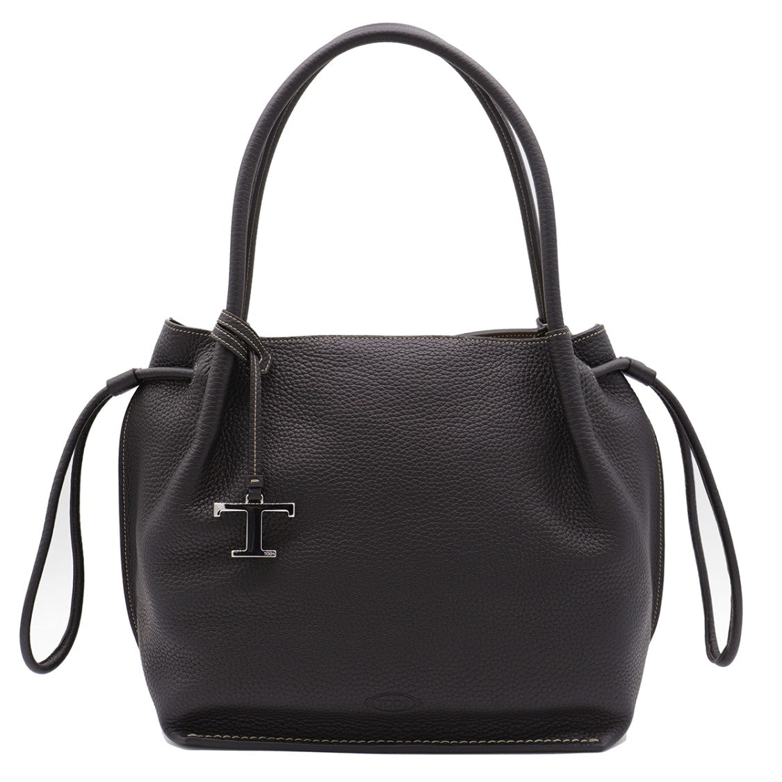 Tod's Black Leather Buz Totes