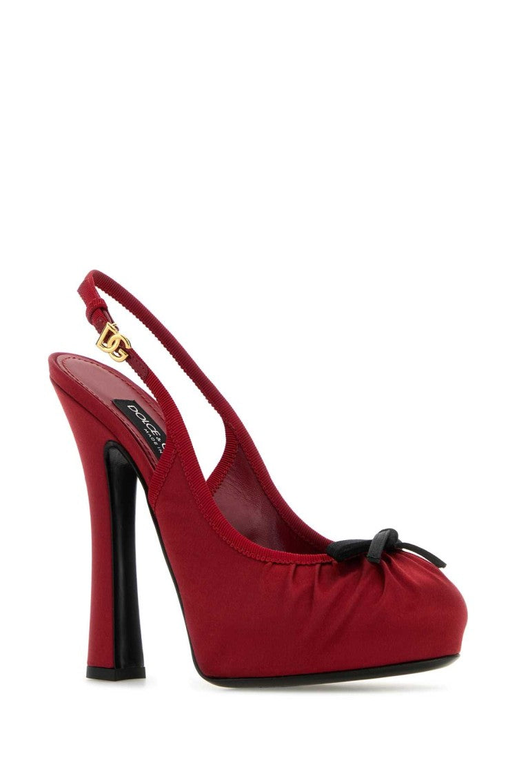 Dolce & Gabbana Red Satin Pumps