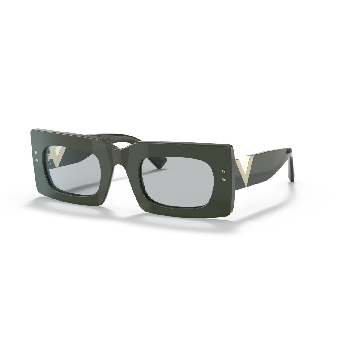 Valentino 4094 Sole Rectangular Acetate Sunglasses