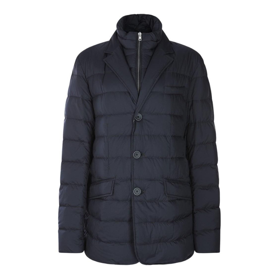 Herno Quilted Padded Coat With Blazer-Style Collar And Structured Design