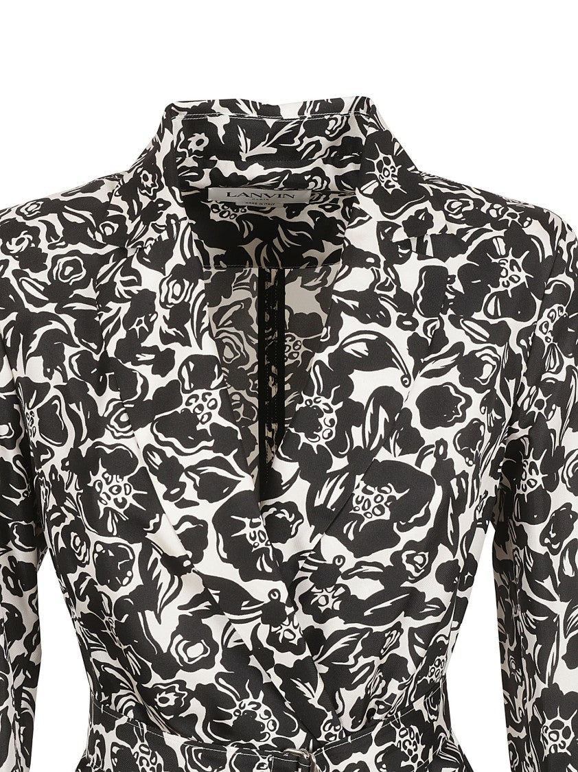 Lanvin Silk-Blend Black Dress With Flowing Silhouette