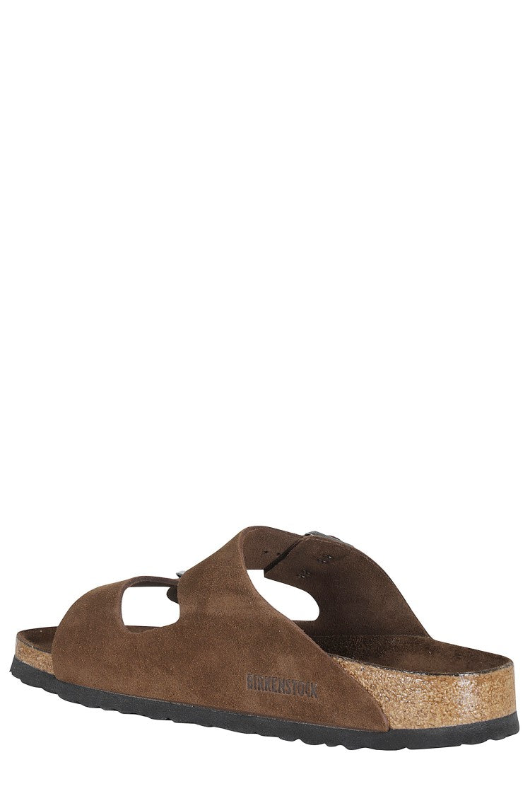 Birkenstock Dark Brown Arizona Sfb Oiled Nubuck Leather Sandals