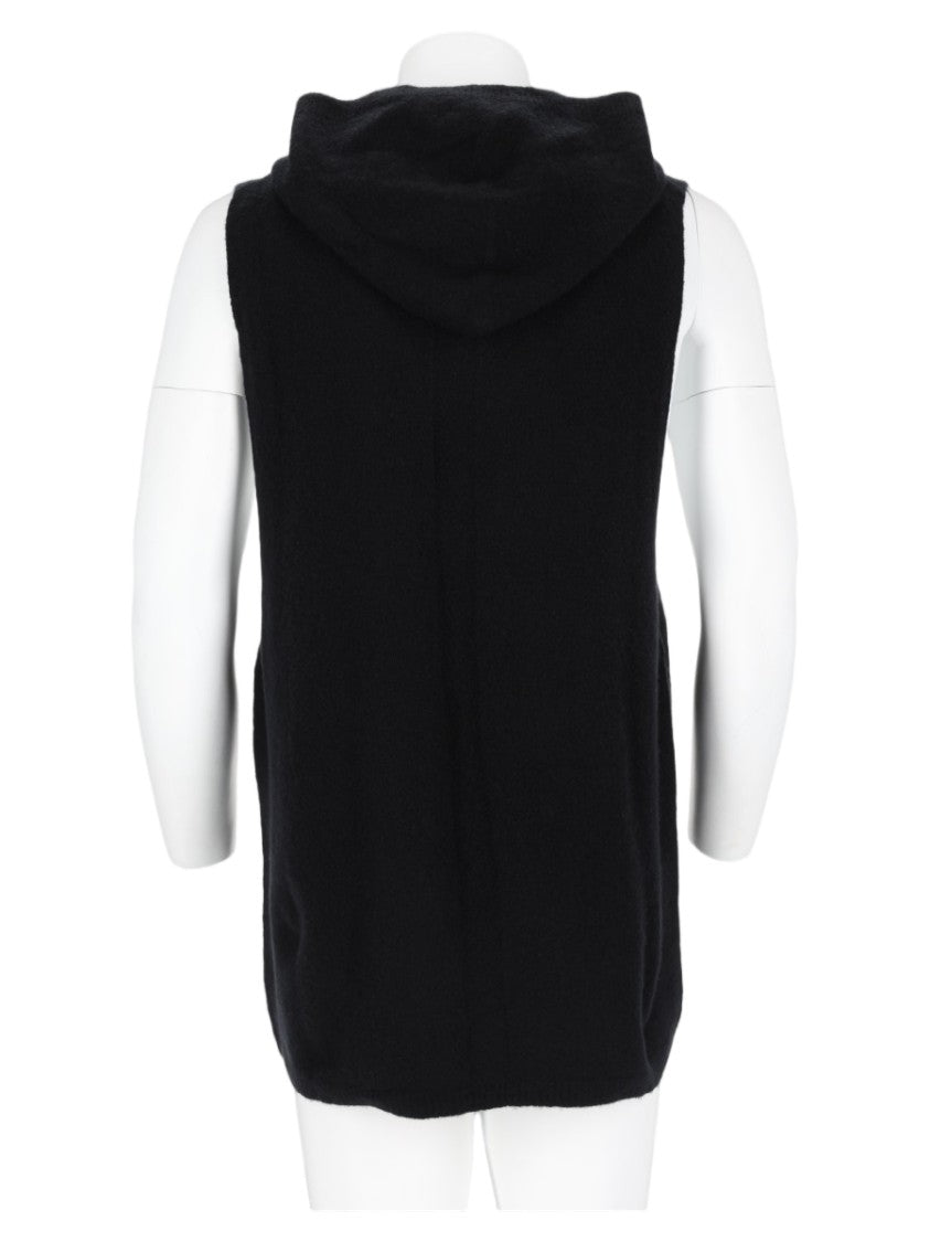 Rick Owens Sleeveless Knit Cashmere-Blend Hooded Top