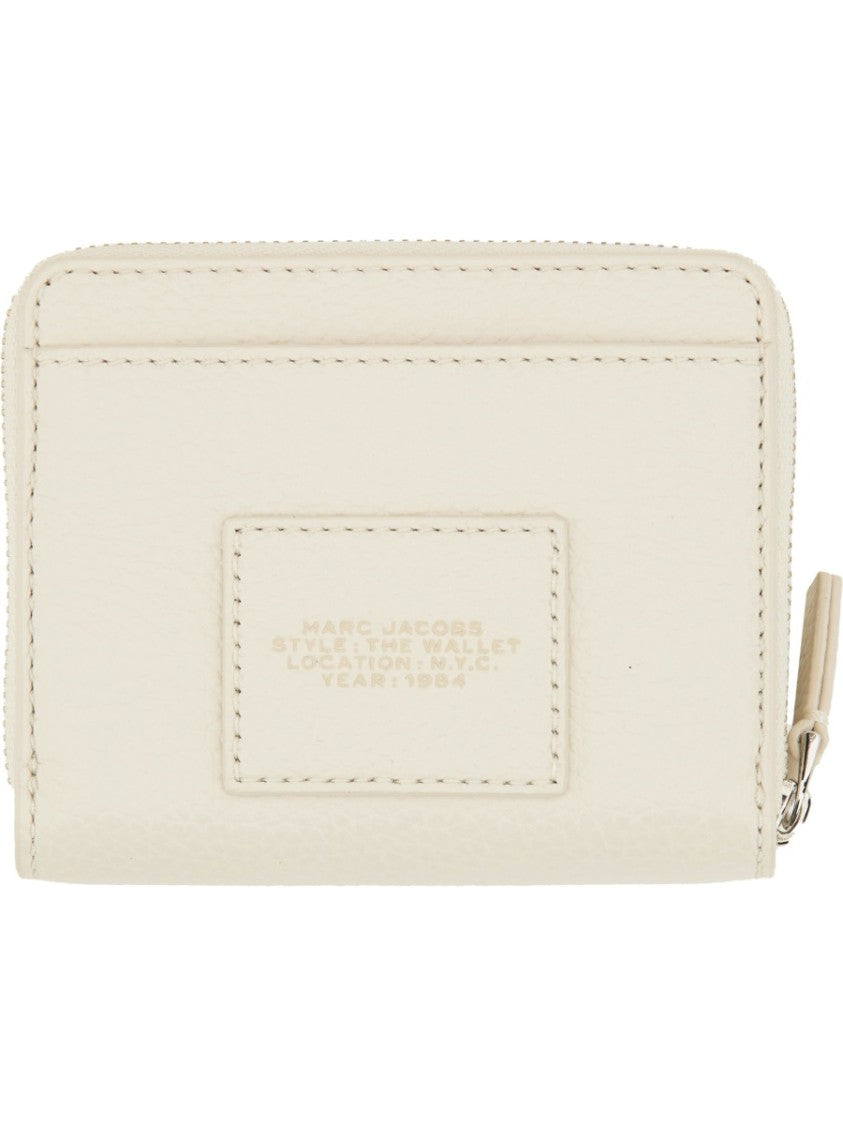 Marc Jacobs Black Smooth Leather Zip Around Mini Wallet