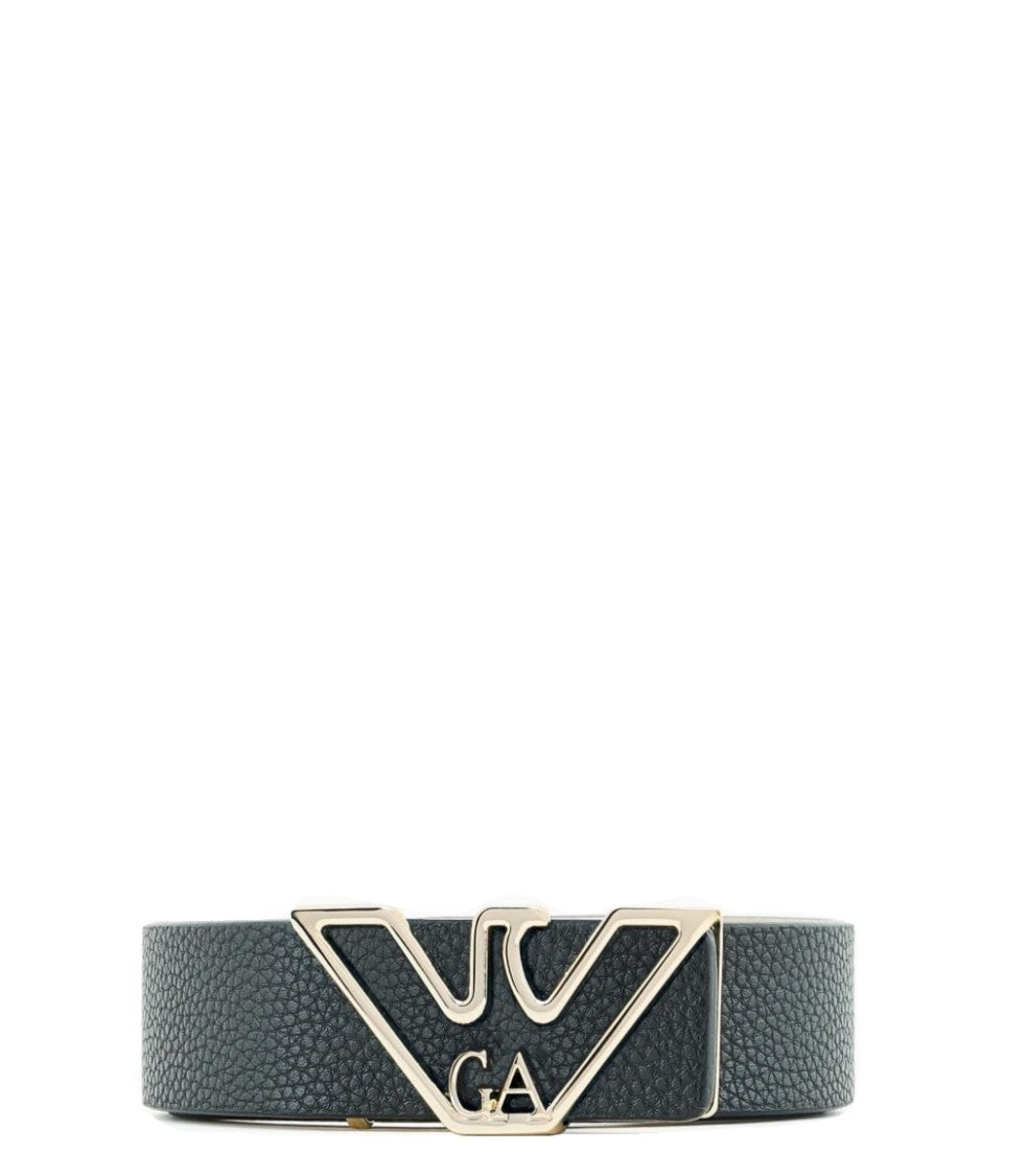 Emporio Armani Deer Print Finish Eagle Plaque Belt