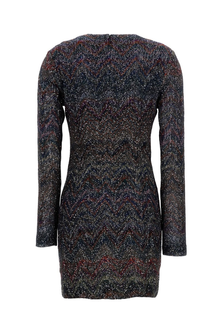 Missoni V-Neck Sequined Short Dress