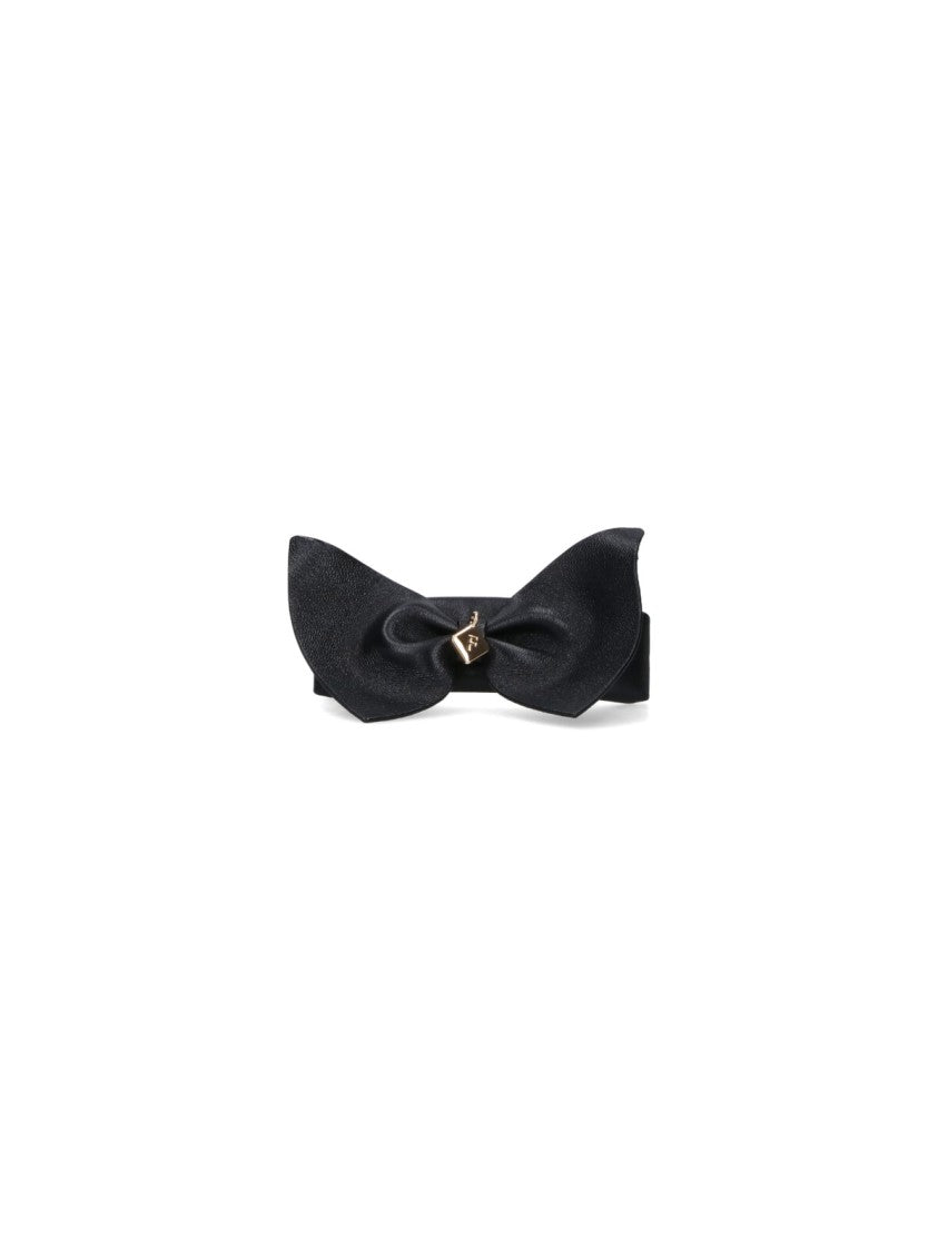 Ferragamo Bow Hair Clip – Black