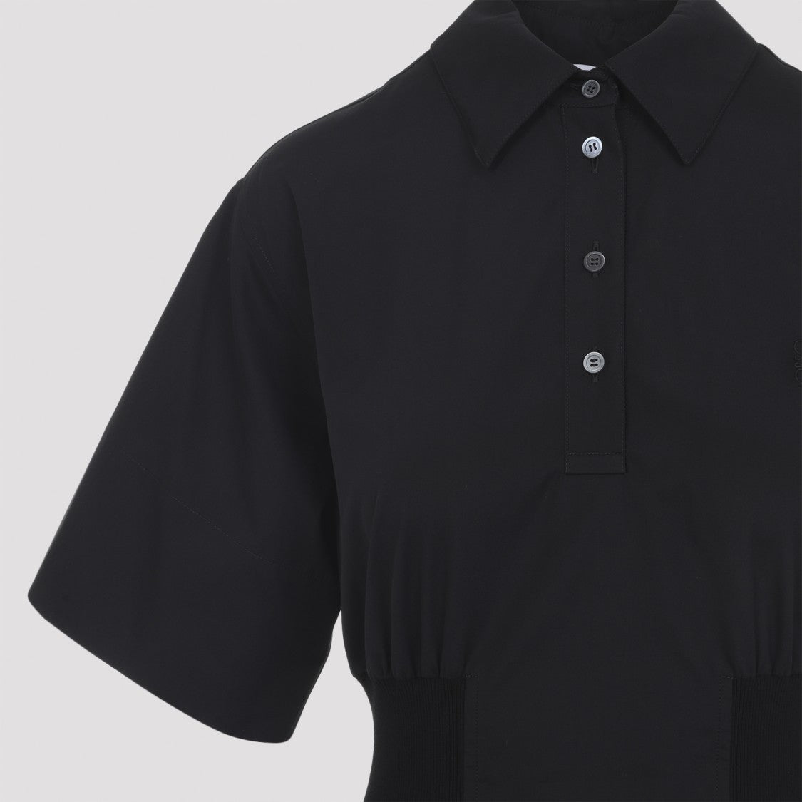 Loewe Black Cotton Short Sleeve Dress